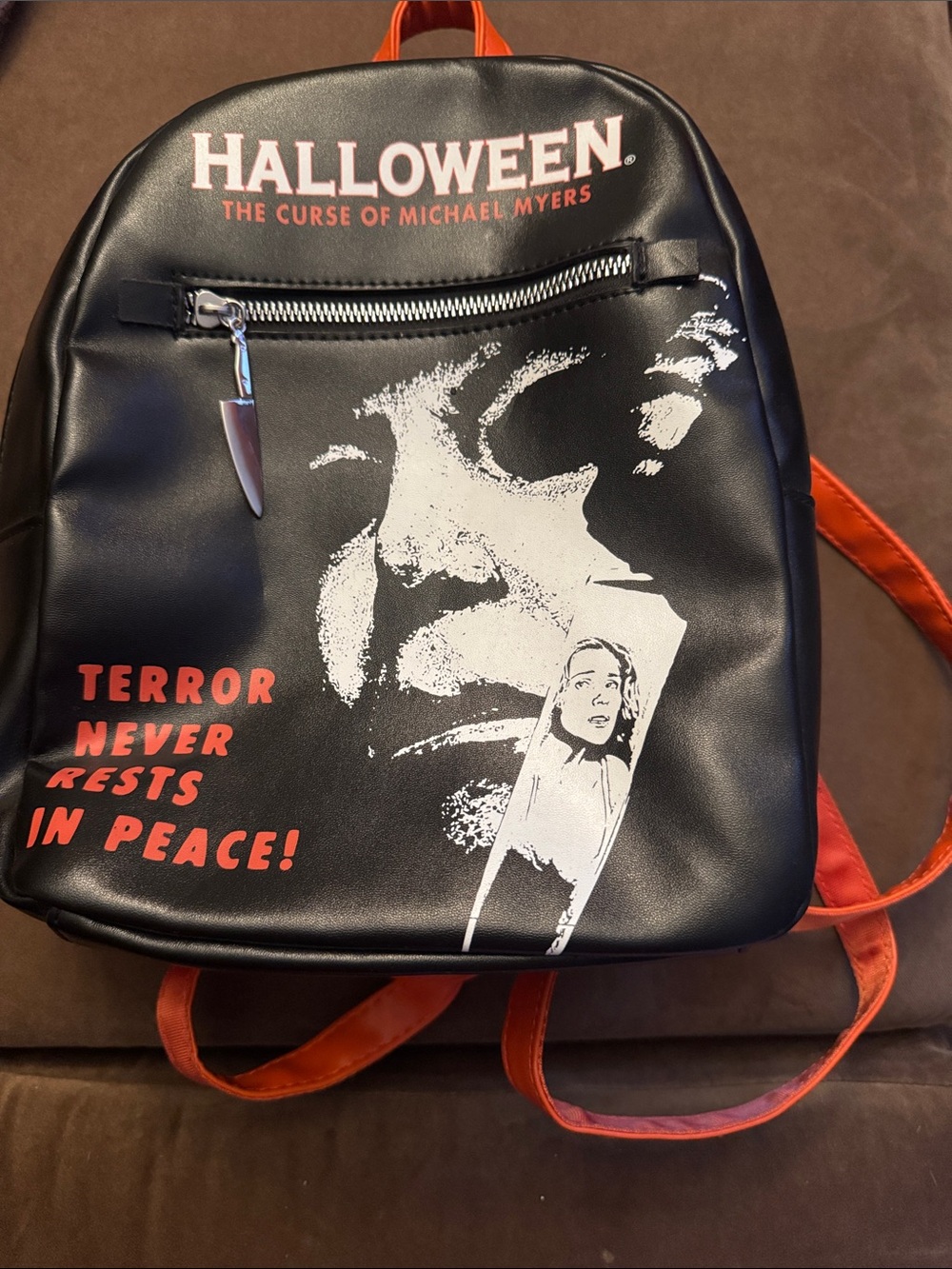 Graphic Black & Orange Backpack - The Curse of Michael Myers